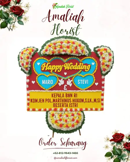 Papan Bunga Pernikahan Masanganwetan
